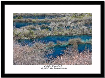 Pools of blue water