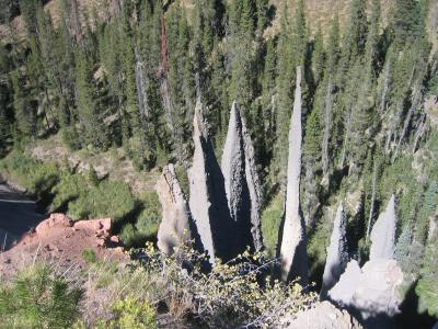 Crater Lake - The Pinnacles I (these are - now - hollow vents for volcanic gases)