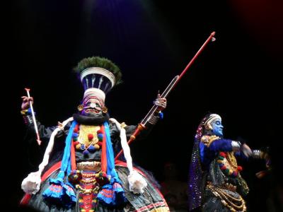 Performing Traditional Indian Kathakali Theatre