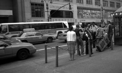 Waiting for Taxi's outside GCT