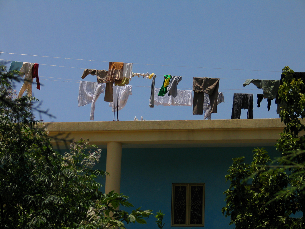 Laundry day at the local hotel
