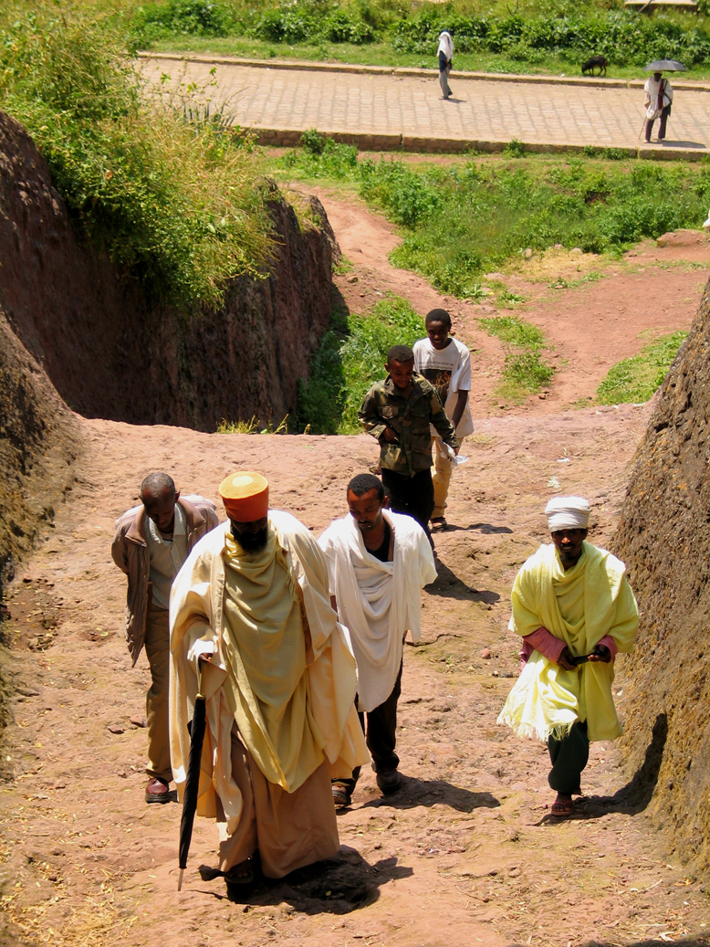 Climbing the road to the churches