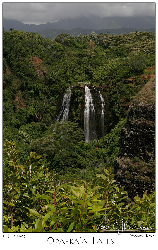 24Jun05 Opaekaa Falls