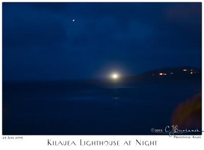 25Jun05 Kilauea Lighthouse at Night