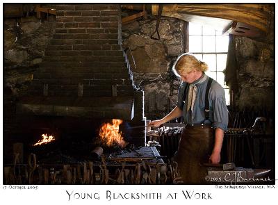 17Oct05 Young Blacksmith at Work - 6418