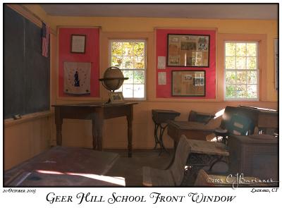20Oct05alt Geer Hill School Front Window - 6653
