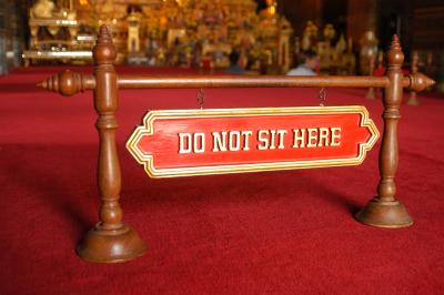 do not sit here