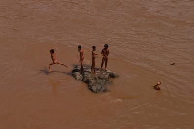 jumping in the mekong