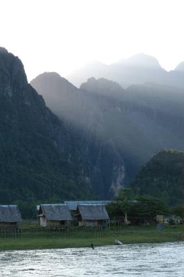 light through the mountains