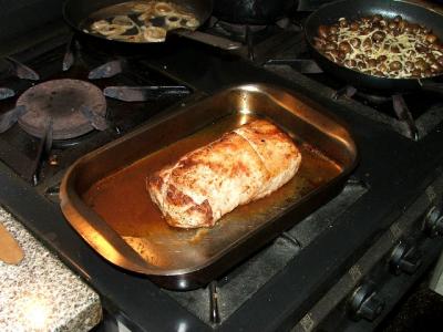 sacar del horno la carne