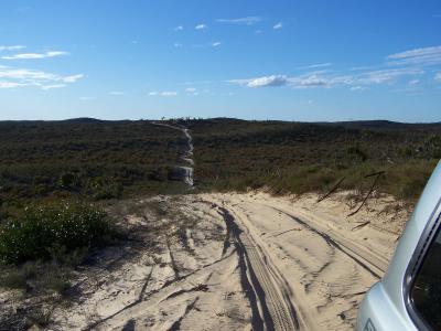 Border Track looking North to one of the dunes