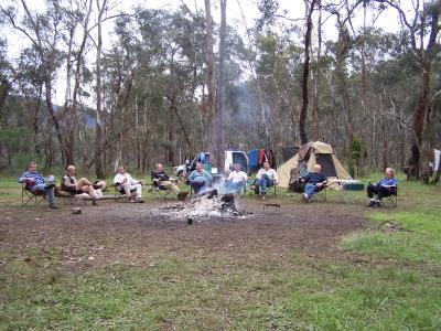 PART OF THE TEAM AT CAMP ON THE WONGUNGURA