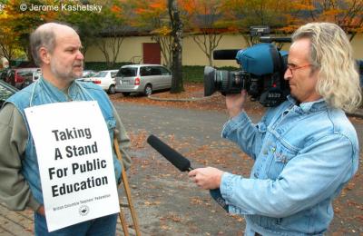 Mr. Clay-Smith being interviewed