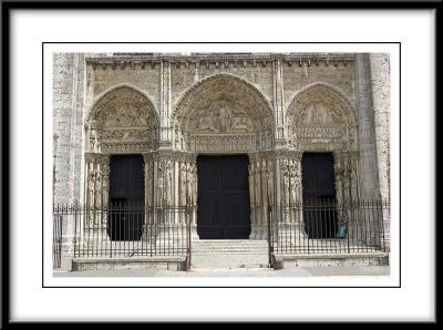 Chartres cathedral, front entrance