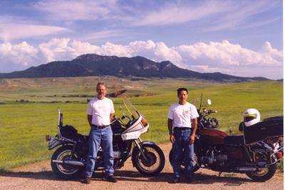 Steve and James at XSCamp 1998 GL1000s