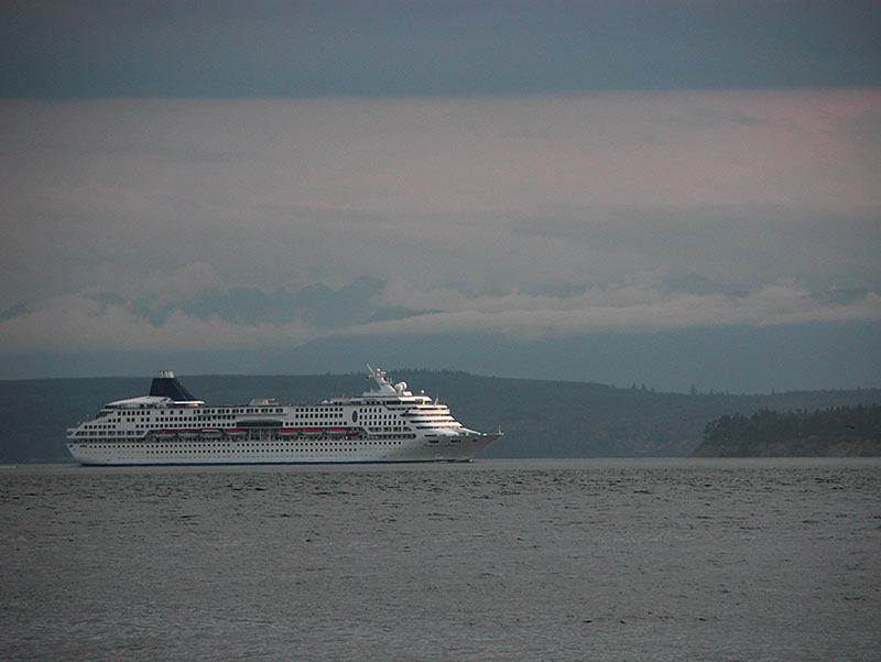 Alaska Cruise Ship outbound from Seattle