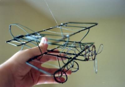 A wire airplane I made, Indiana c. 1986