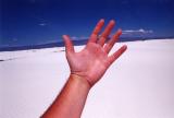 My hand at White Sands, NM (2001)