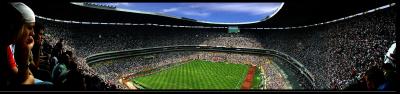 Azteca Stadium ( with 105,000 fans )