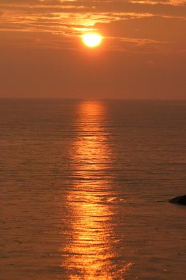 Sunset with waves