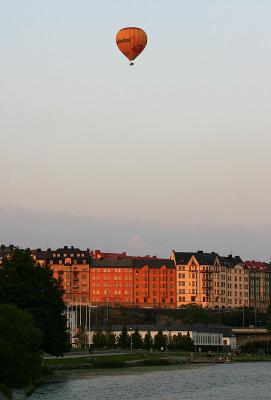 August 24: Balloning over evening Stockholm