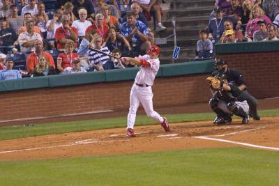 Chase Utley line drive single