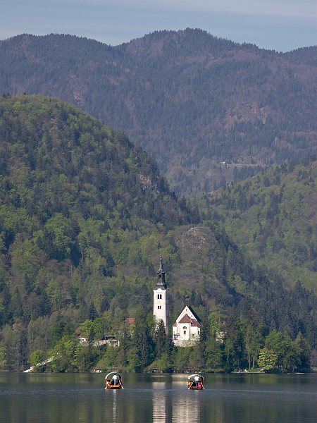 Gondolas on Lake Bled