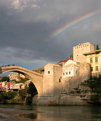 Rainbow over Stari Most