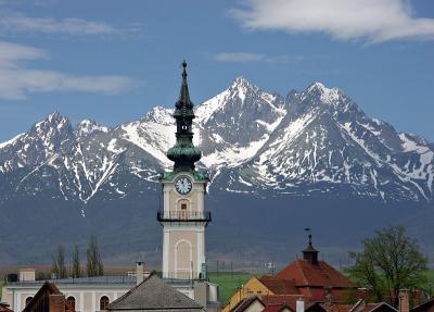Kežmarok - Town Hall annd High Tatras
