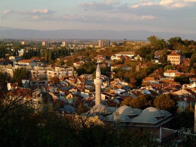 Plovdiv - evening view from Sahat Tepe