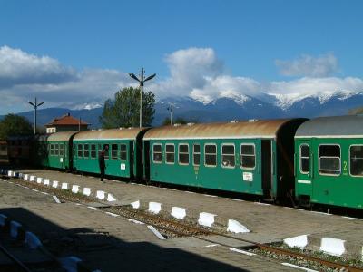 Train at Bansko station