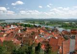 Ptuj - view over the town towards the Drava