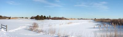 A Snowy Field in Watch Hill, RI.