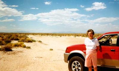 Liz Jones in the desert