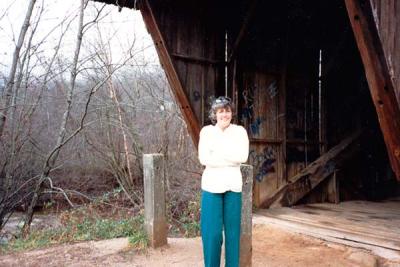 Elizabeth Liz Jones Kettleman and covered bridge