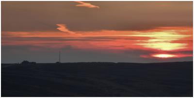 Sunset over the Cat & Fiddle