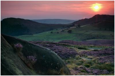 Sunset from Ramshaw Rocks, Staffordshire