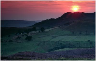 Sunset from Ramshaw Rocks, Staffordshire