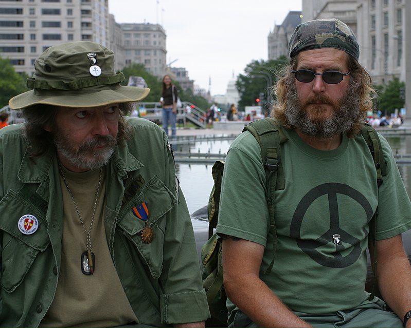 Vietnam Vets with Capitol in background