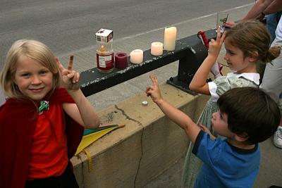 Children with Candles (and dirty hands)