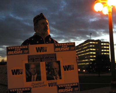 Veteran who supports G W Bush