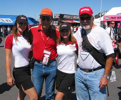 Frans & Corey with the Speed Channel Girls