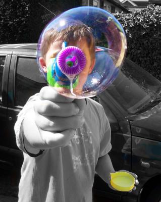 Boy in a bubble