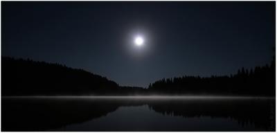 moonlight on the lake surface