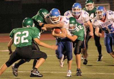 Alex Fiske tackling the QB