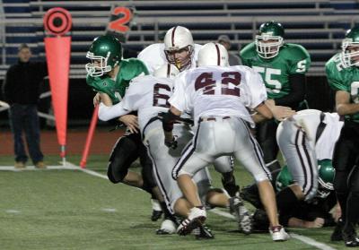 Jeremy Sedelmeyer fighting to break a tackle