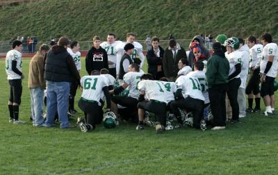 The last post game huddle of the season
