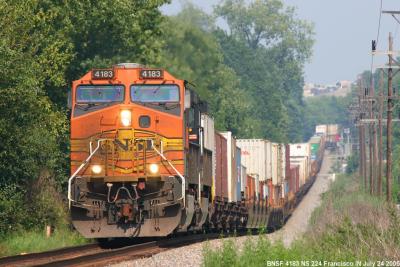 BNSF 4183 NS224 Francisco IN