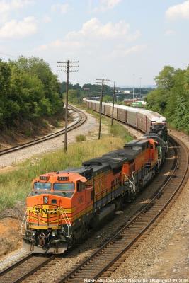 SB rack train waits to depart Radnor Yard at Nashville