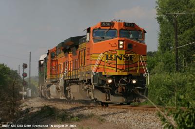 SB rack train through Brentwood TN